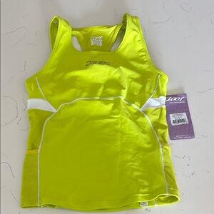 Zoot Neon Yellow Tri Fit triathlon Athletic Tank Top